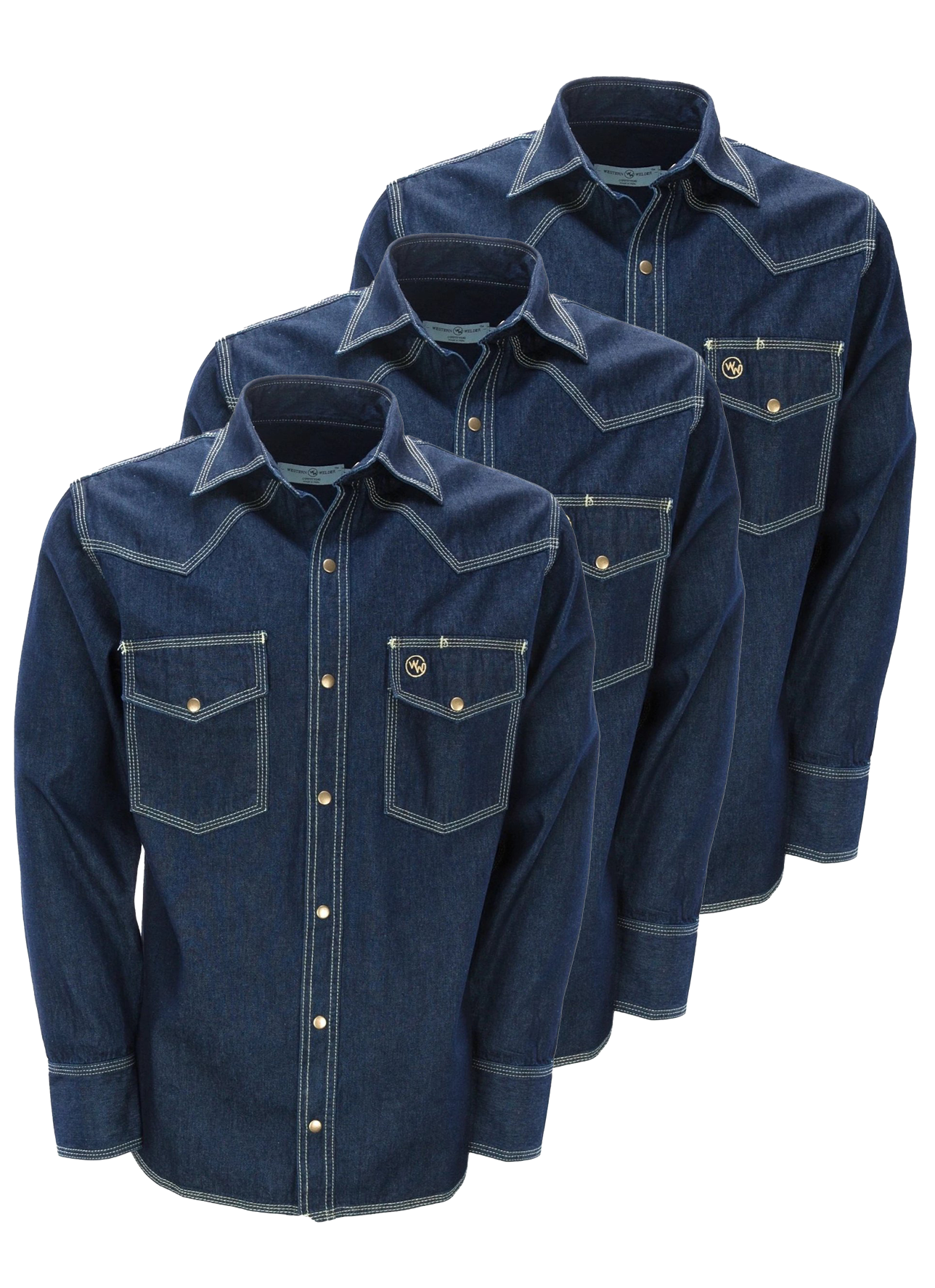 3 Pack - Classic Western Work Shirts
